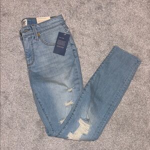 Women's Blue Distressed Jeans